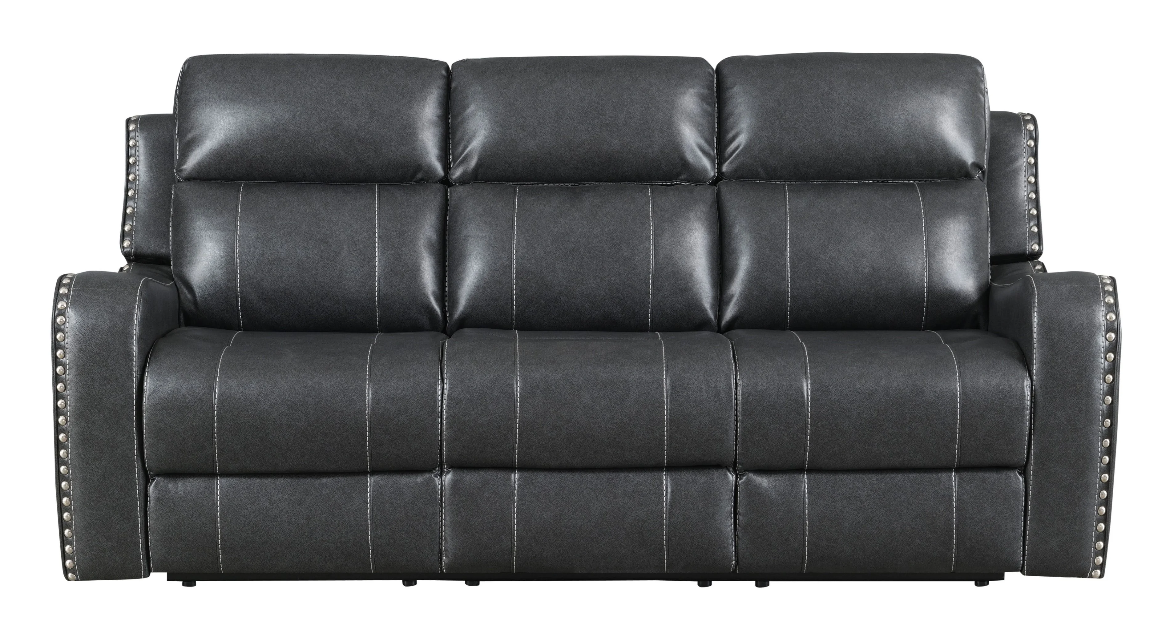 Global Furniture U131 U131-DTP932-7 CHARCOAL GRY-RS Reclining Sofa Dark ...