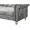 Global Furniture U9550 Grey Velvet Tufted KD Loveseat
