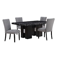 Contemporary Dining Table with 4 Dining Chairs