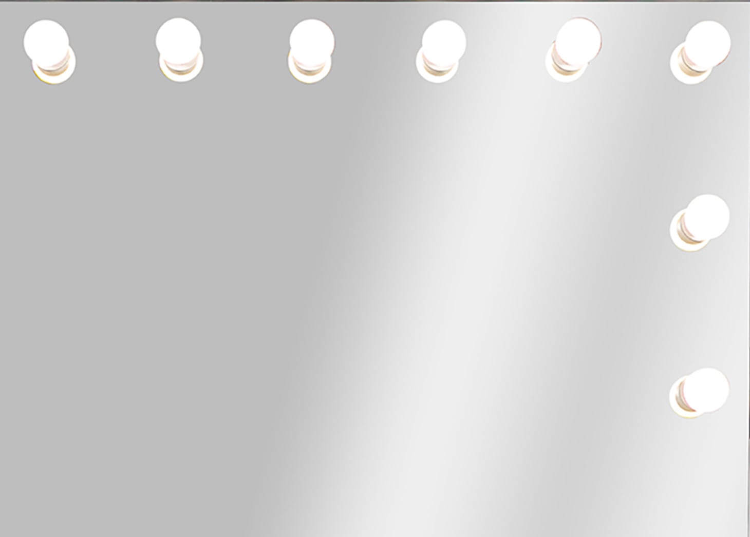 Global Furniture Ayla AYLASM LED MIRROR W/ STANDWHT Small Ayla Mirror