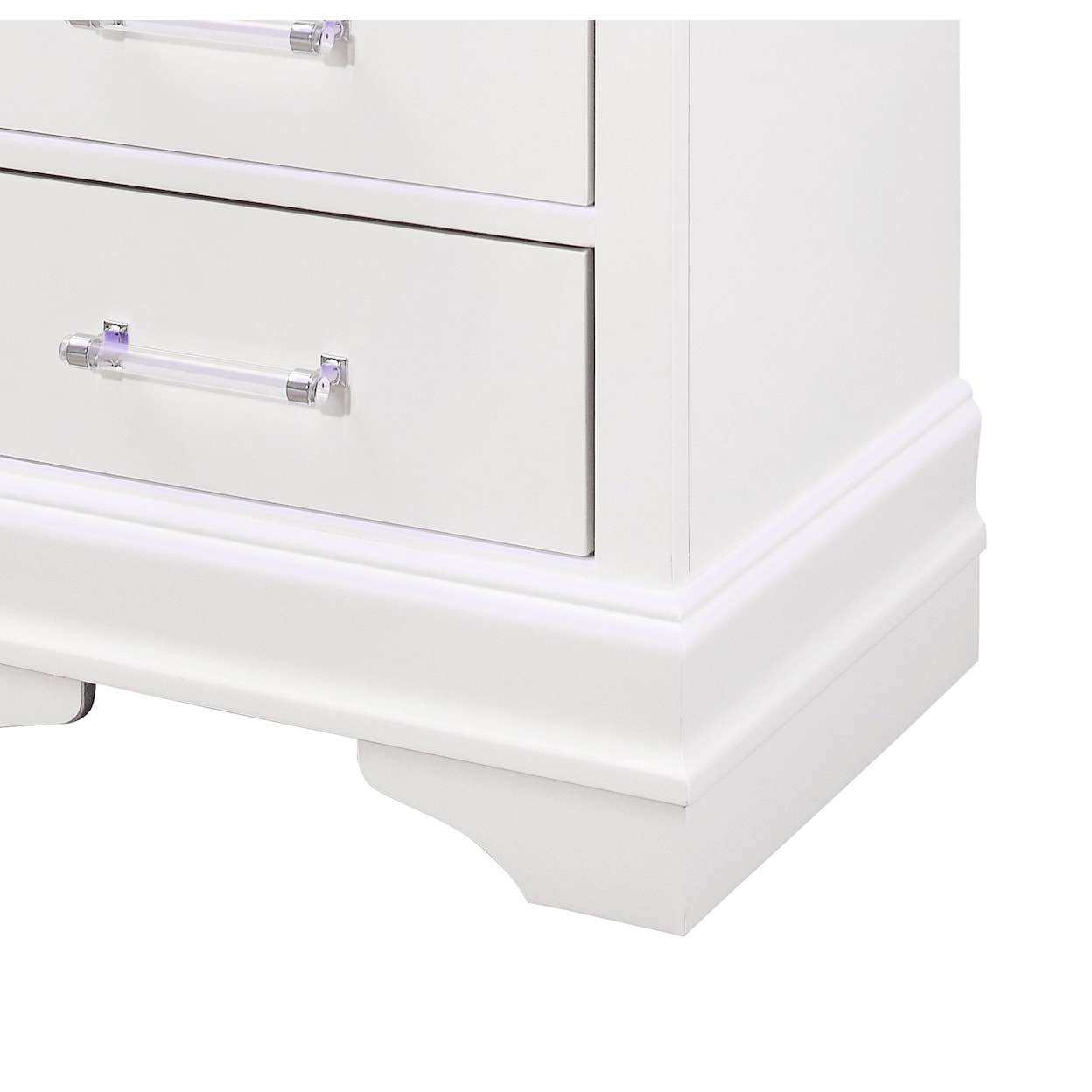 Global Furniture Light Up Louie LIGHT UP LOUIE WHITE NIGHTSTAND |