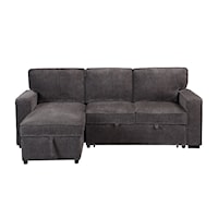 Transitional Reversible Sofa Bed with USB Port