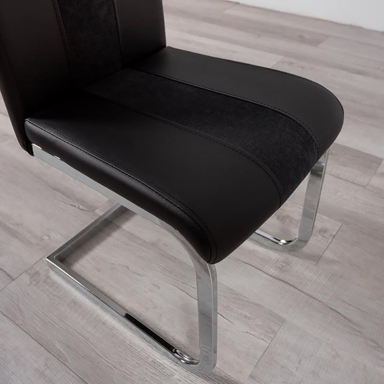 Global Furniture 915 Dining Chair Black with Black Stripe