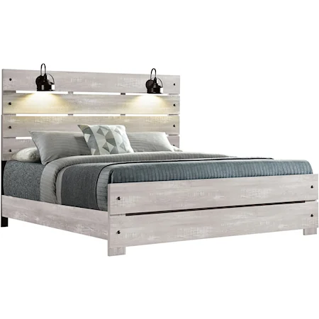 King Bed with Lamps