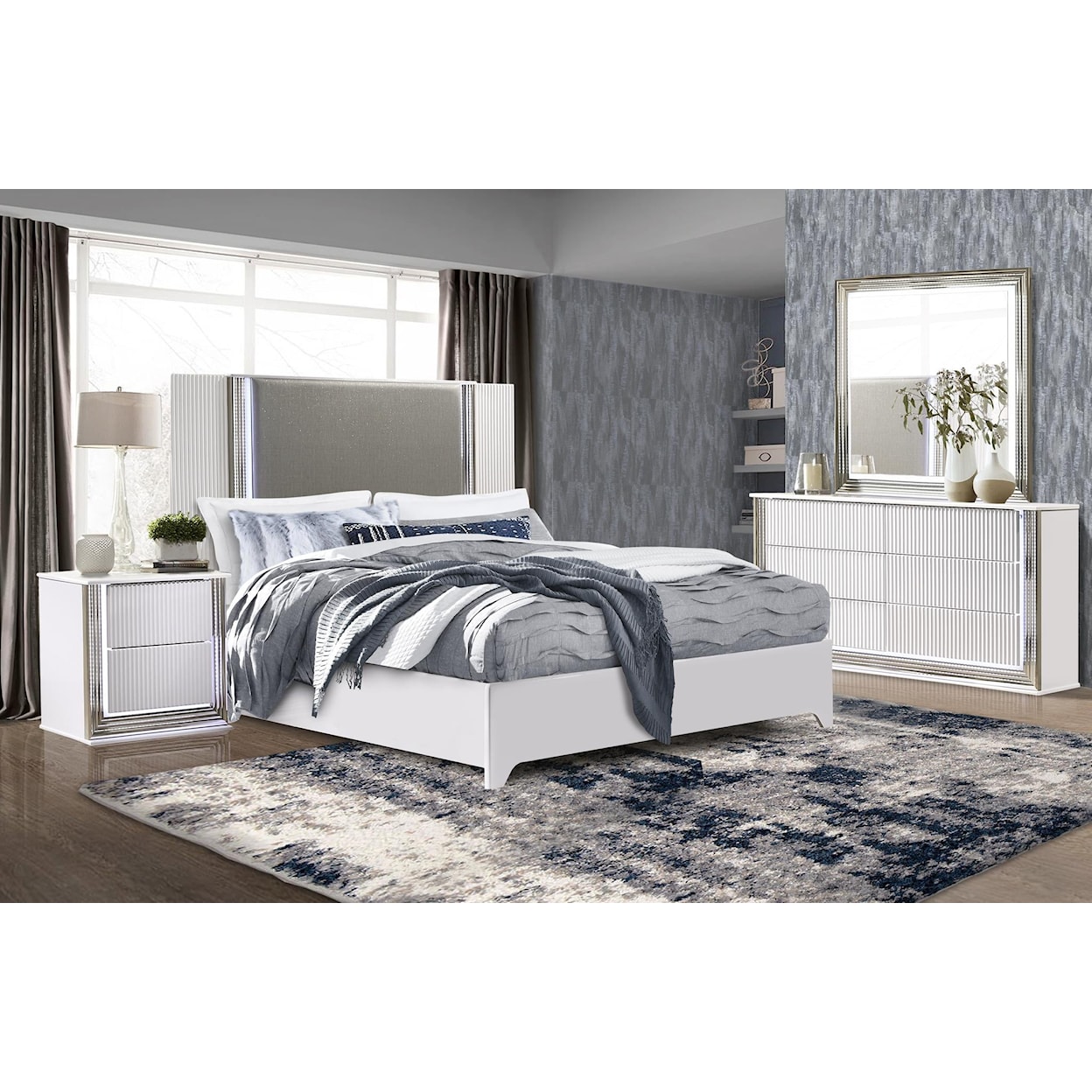 Global Furniture Aspen Queen Panel Bed