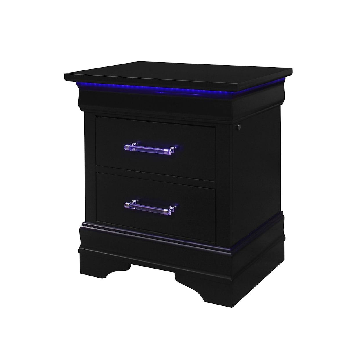 Global Furniture Charlie Black Nightstand