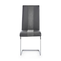 Dining Chair Grey with  Stripe Set of 2