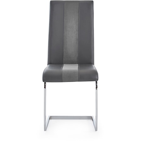 Dining Chair Grey with  Stripe Set of 2