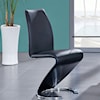 Global Furniture 9002 Black Horseshoe Dining Chair Set of 2