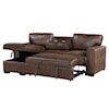Global Furniture U0203 Reversible Chaise with Storage