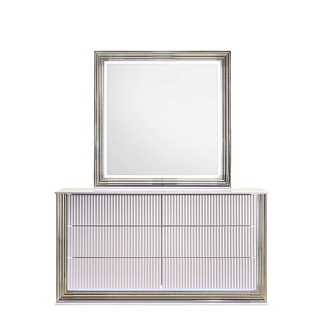 Global Furniture Everest EVEREST WHITE MIRROR |