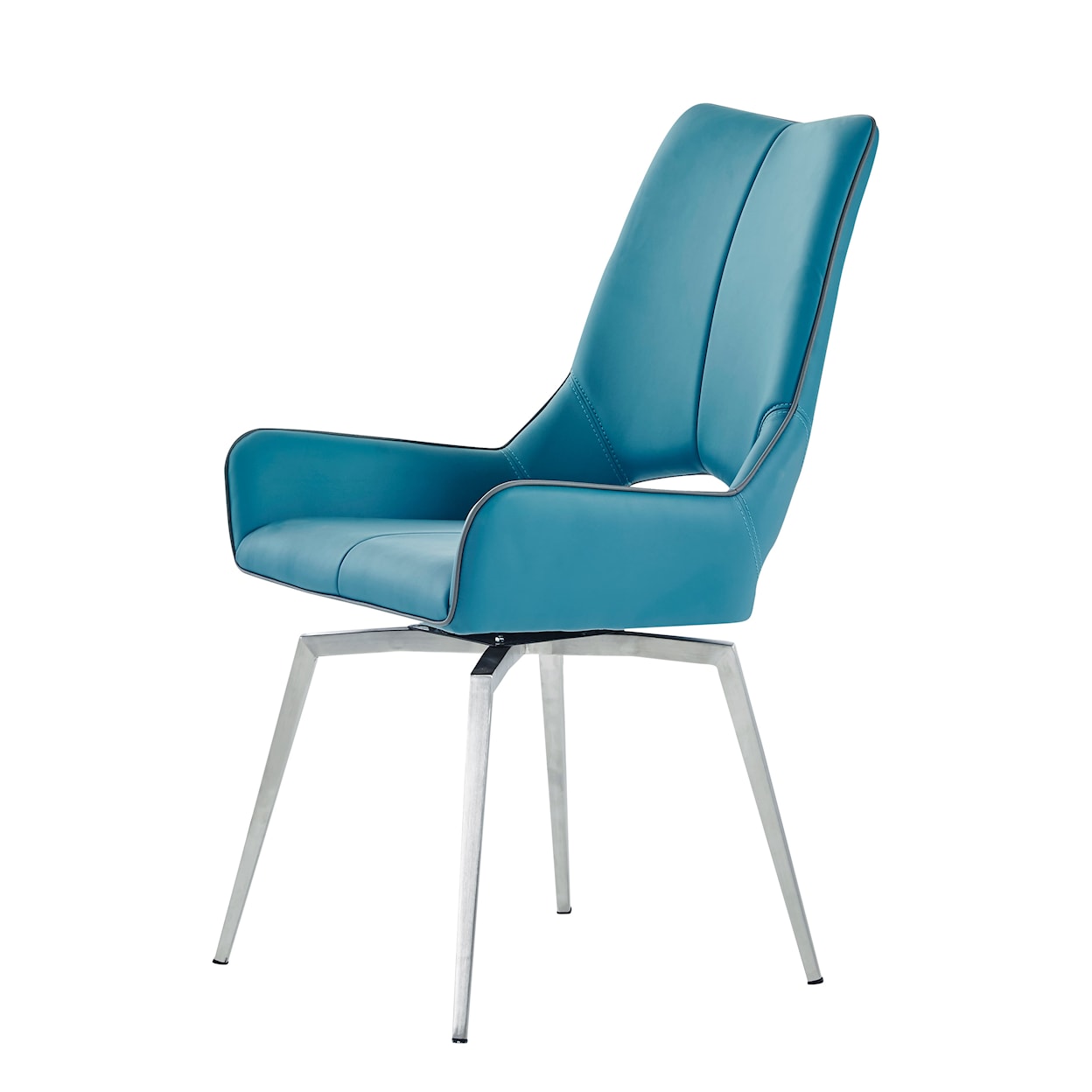 Global Furniture 4878 Swivel Turquoise Dining Chair Set of 2