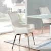 Global Furniture 4878 Swivel White Dining Chair Set of 2