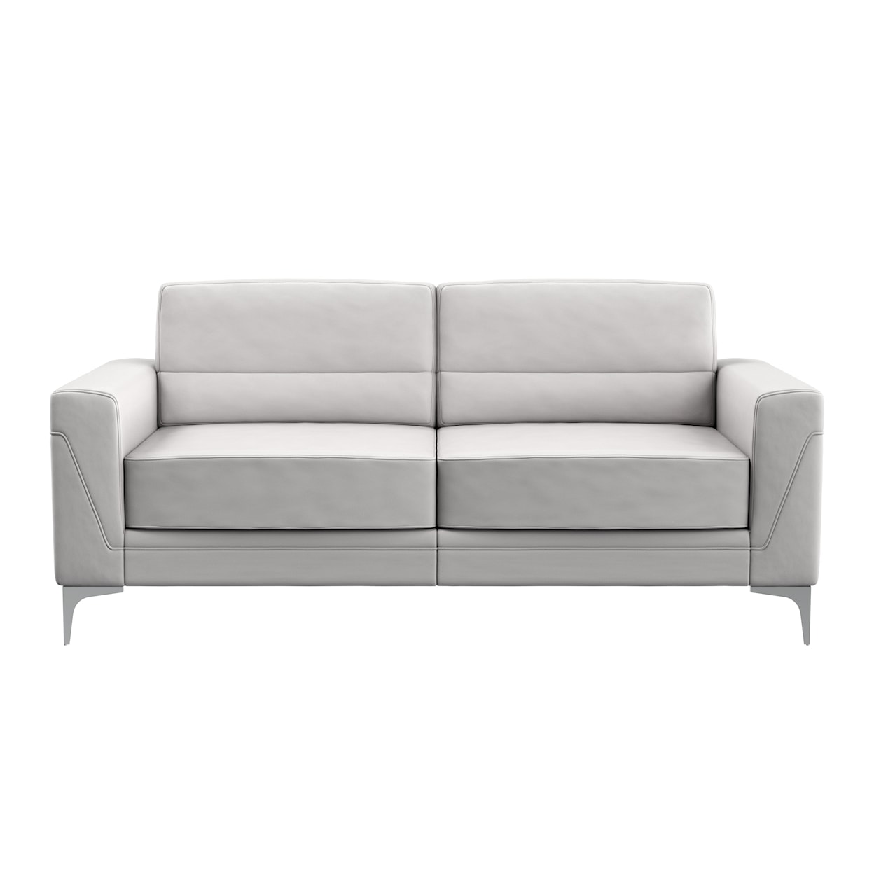 Global Furniture U6109 Light Grey Sofa PVC