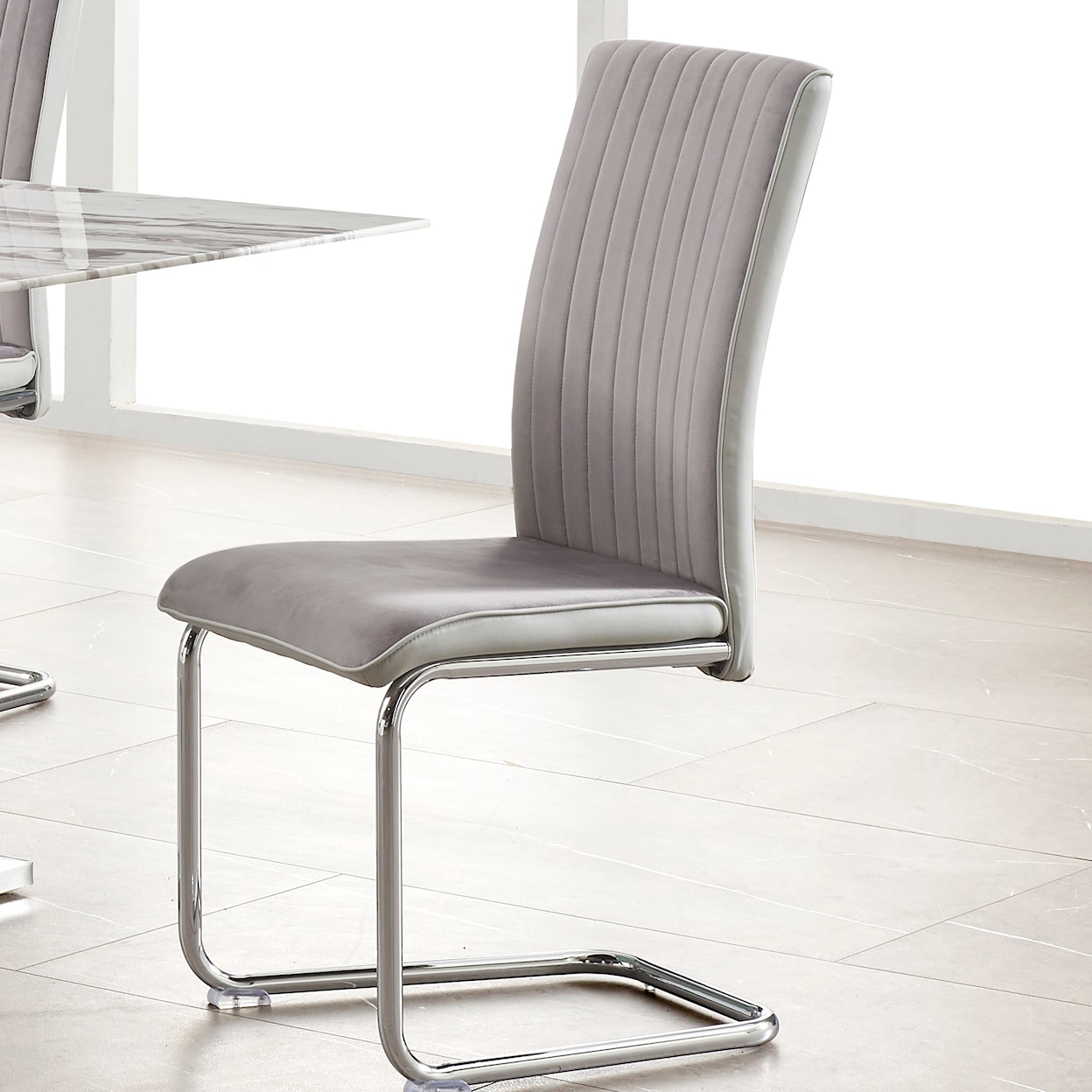Global Furniture 4957 Grey/Light Grey Dining Chair Set of 3