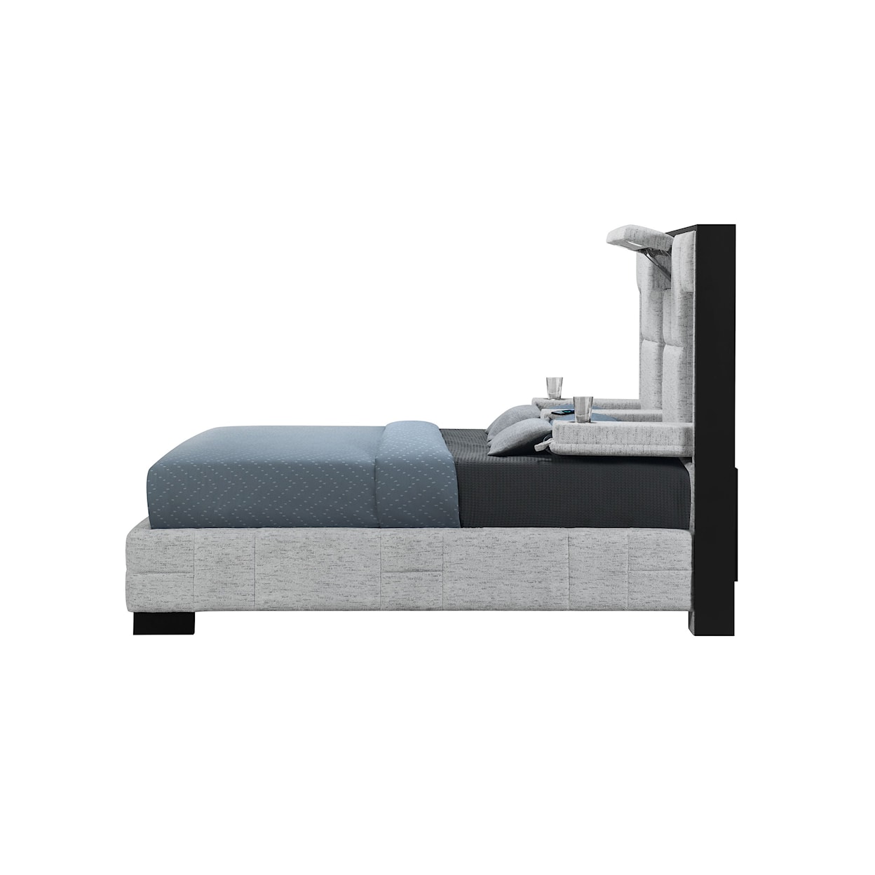 Global Furniture Oscar Grey Queen Bed