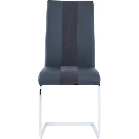 Dining Chair Black with Black Stripe