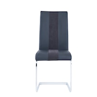 Dining Chair Black with Black Stripe