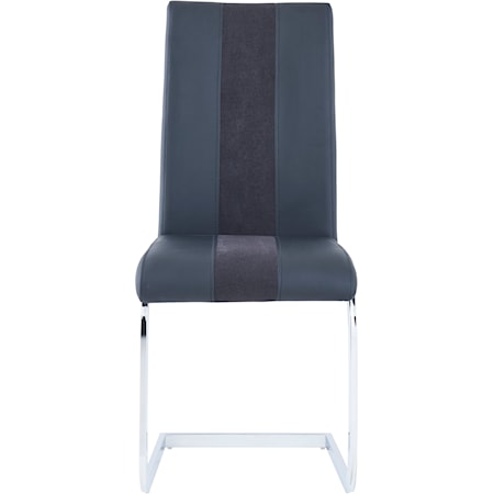 Dining Chair Black with Black Stripe