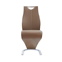 Contemporary Upholstered Dining Side Chair with Horseshoe Base