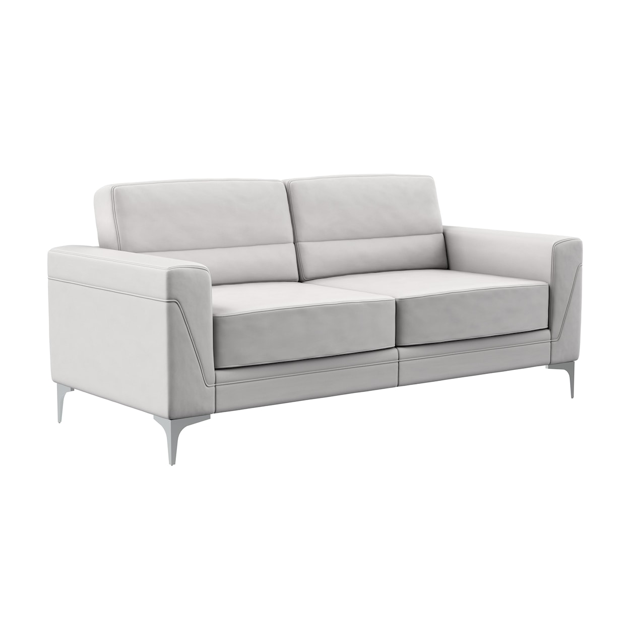 Global Furniture U6109 Light Grey Sofa PVC