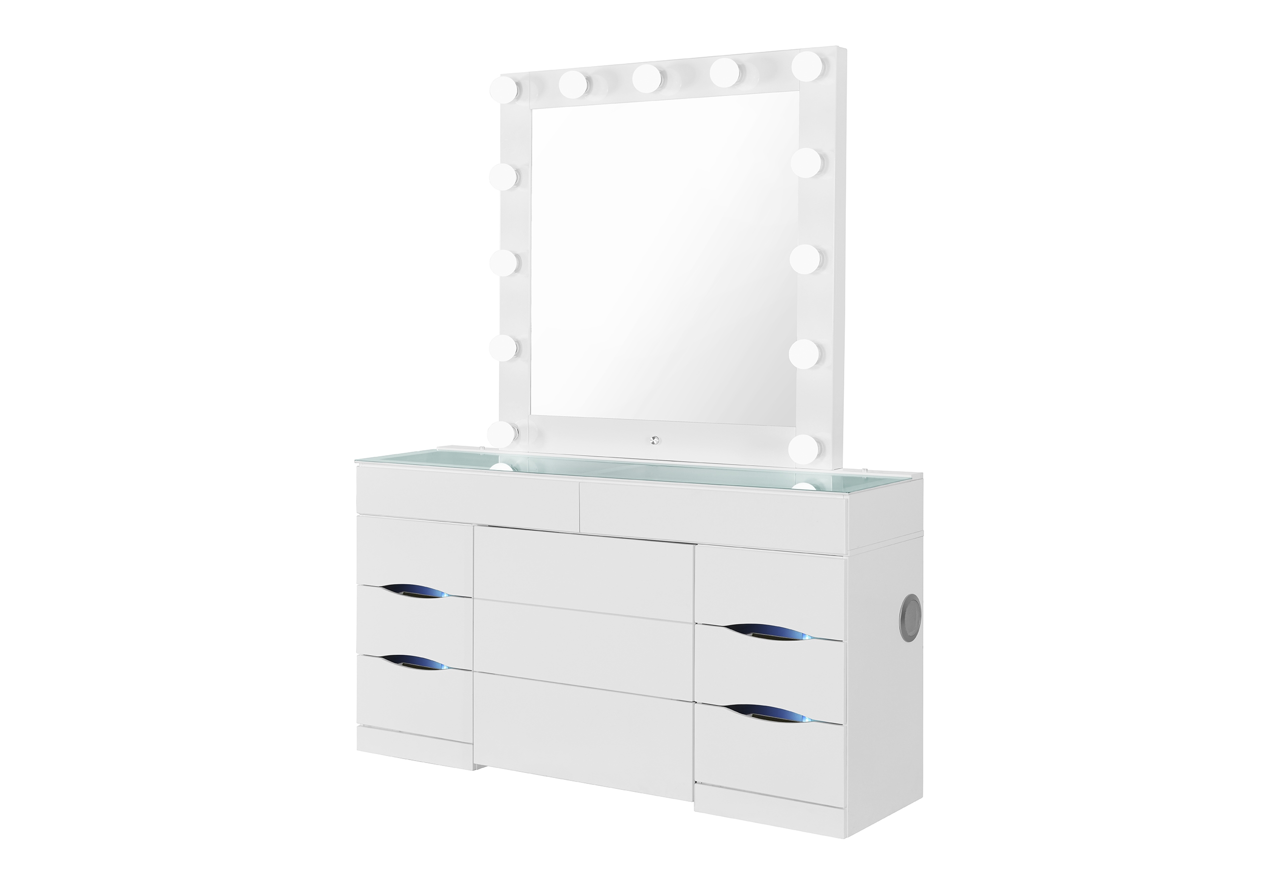 Global Furniture Ella White VANITY WITH SPEAKER