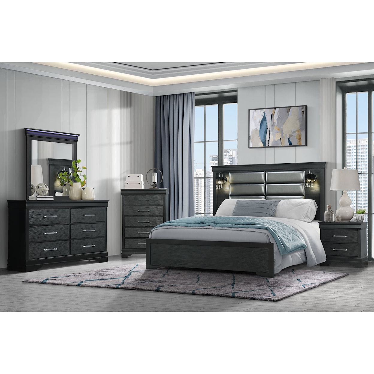 Global Furniture Zion King Bedroom Set