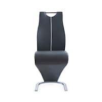 Contemporary Upholstered Dining Side Chair with Horseshoe Base