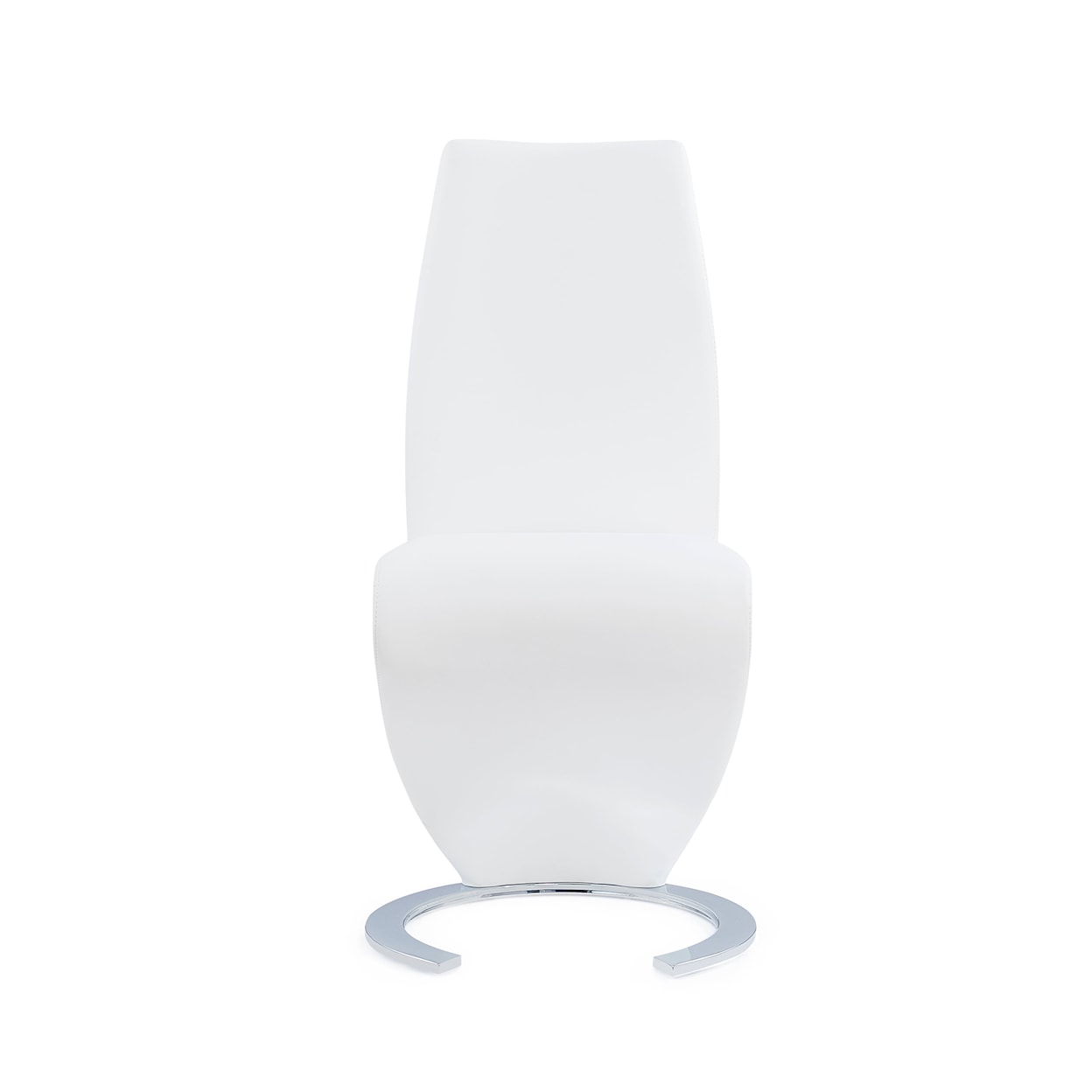 Global Furniture D9002 White Horseshoe Dining Chair