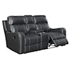 Global Furniture U131 Console Reclining Loveseat Dark Grey