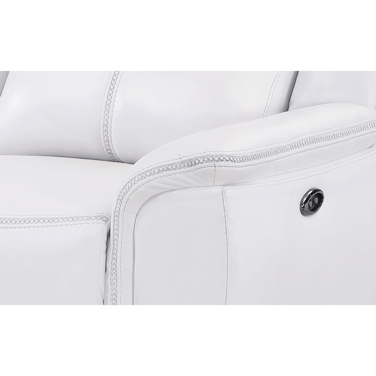 Global Furniture U5987 White Power Recliner