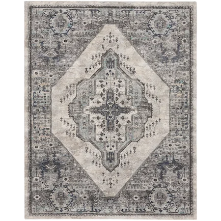 9' x 12' Grey Rectangle Rug