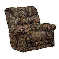 Casual Oversized Rocker Recliner with Extended Footrest