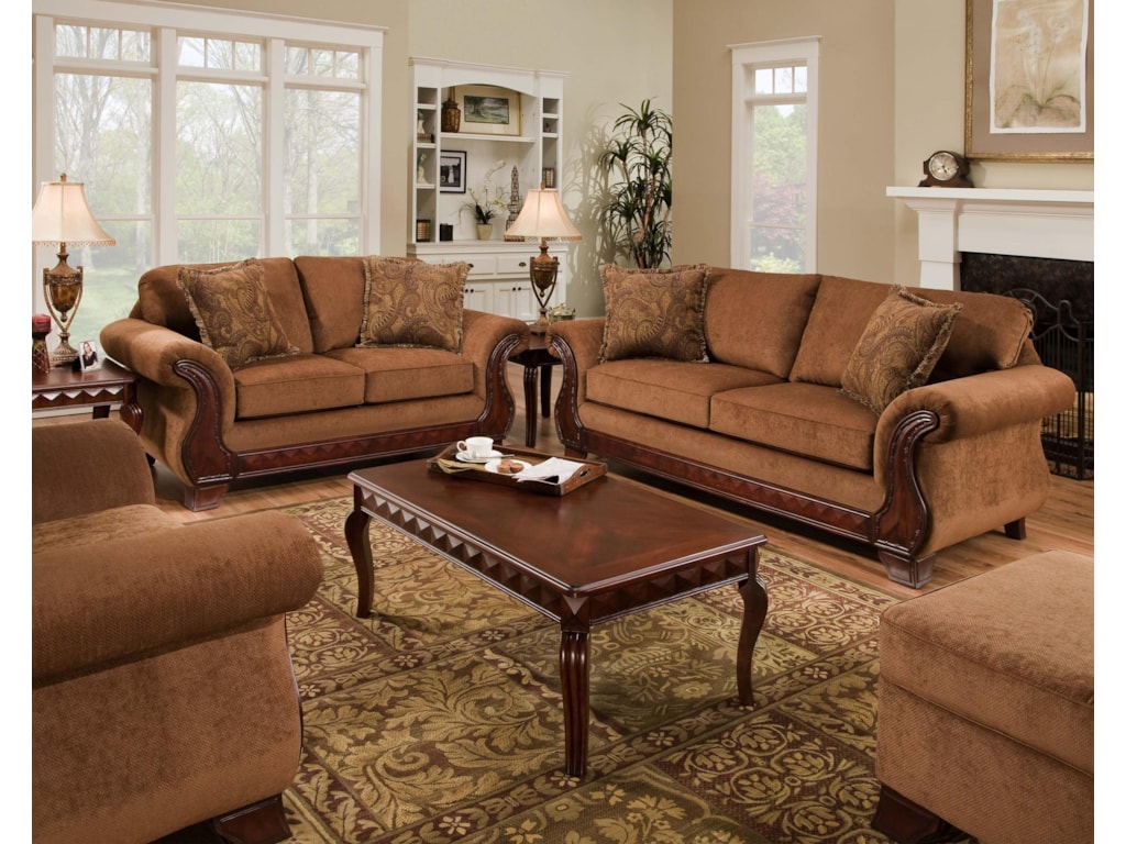 american furniture 6900 stationary living room group prime
