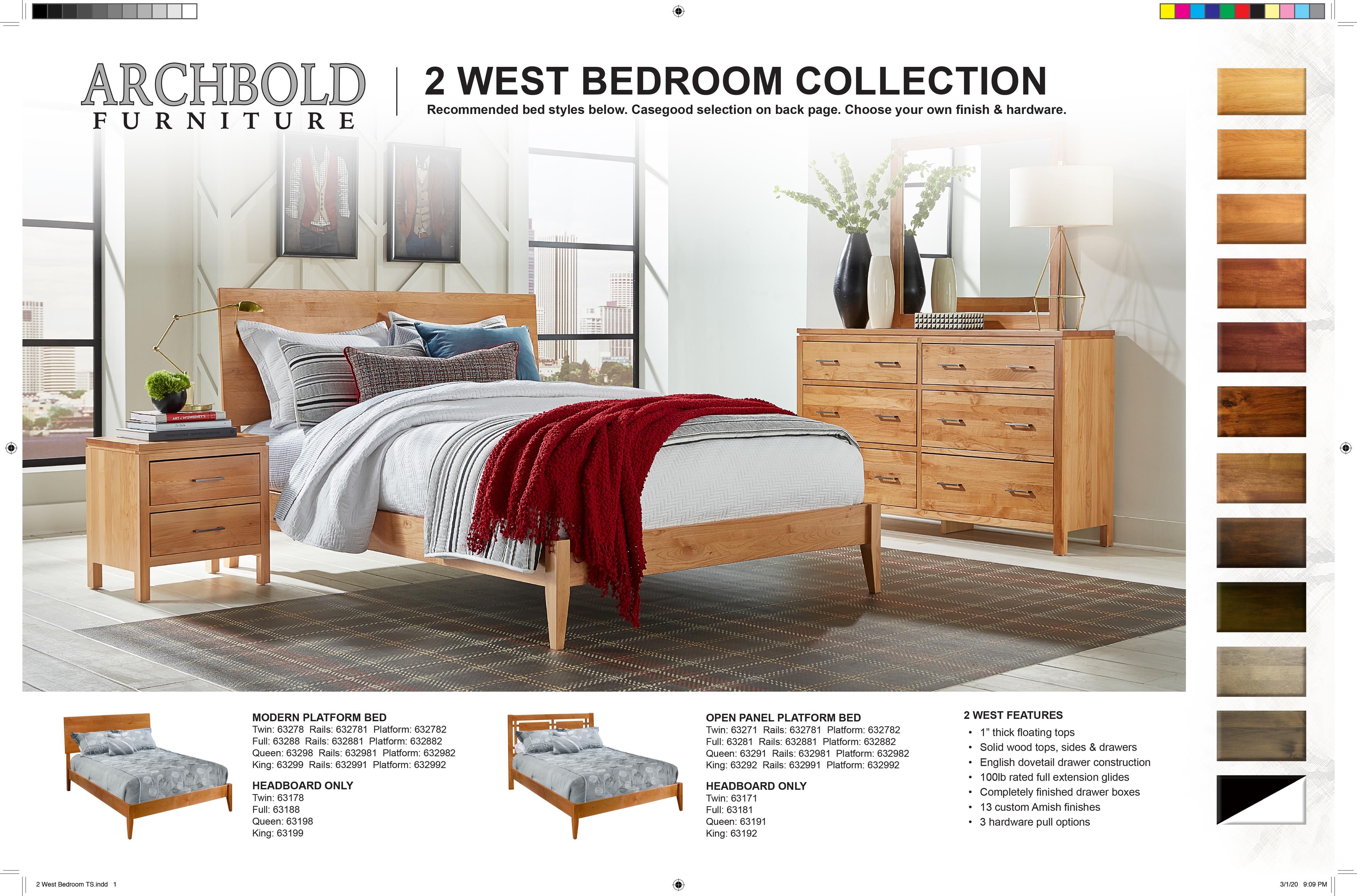 Archbold Furniture 2 West Queen Platform Bed Belfort Furniture Platform Beds Low Profile Beds