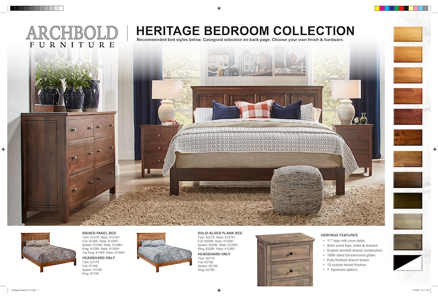 Archbold Furniture Alder Heritage American Made Solid Wood Master Chest 1 Deep Drawer Belfort Furniture Drawer Chests