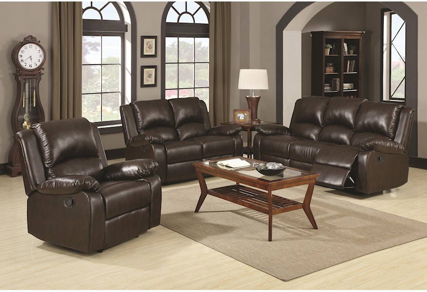 Coaster Boston Reclining Living Room Group | Value City Furniture 