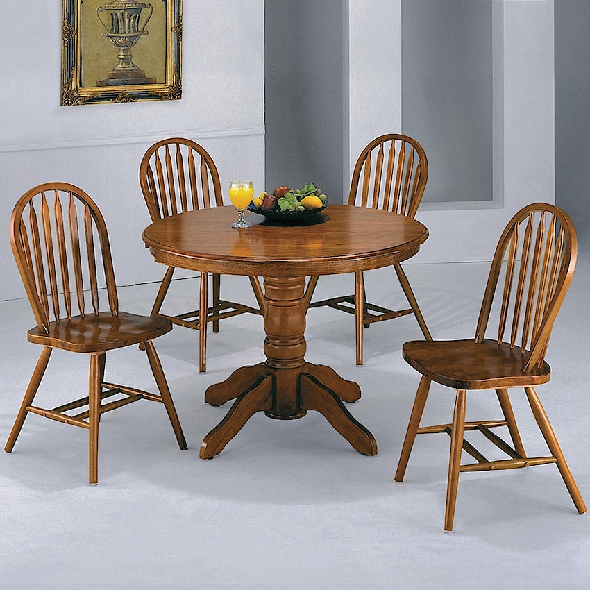 Windsor Solid Dining Dark Oak By Crown Mark Wayside Furniture