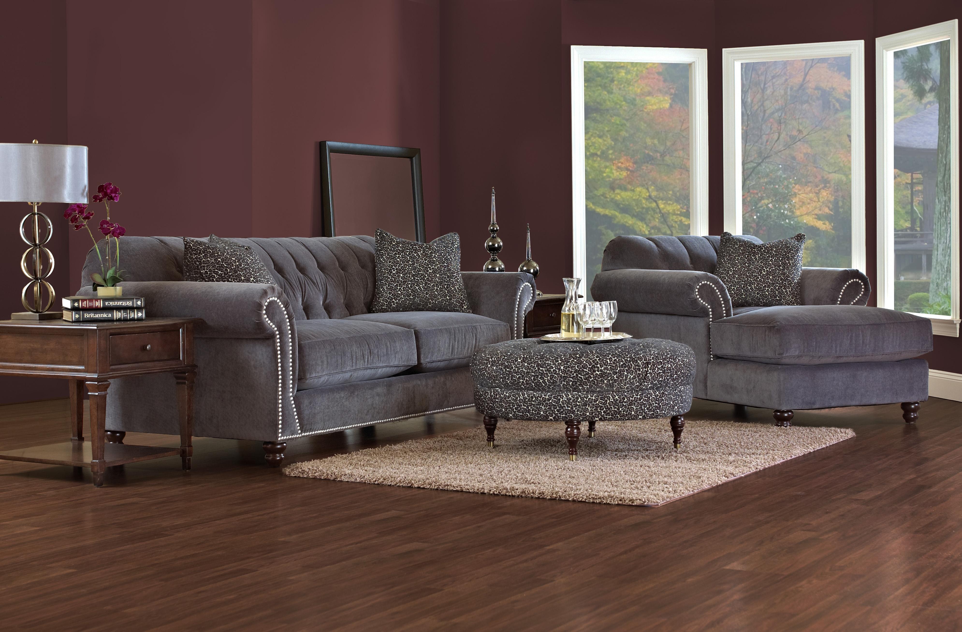 Klaussner Flynn Stationary Living Room Group  Pilgrim Furniture City  Stationary Living Room 