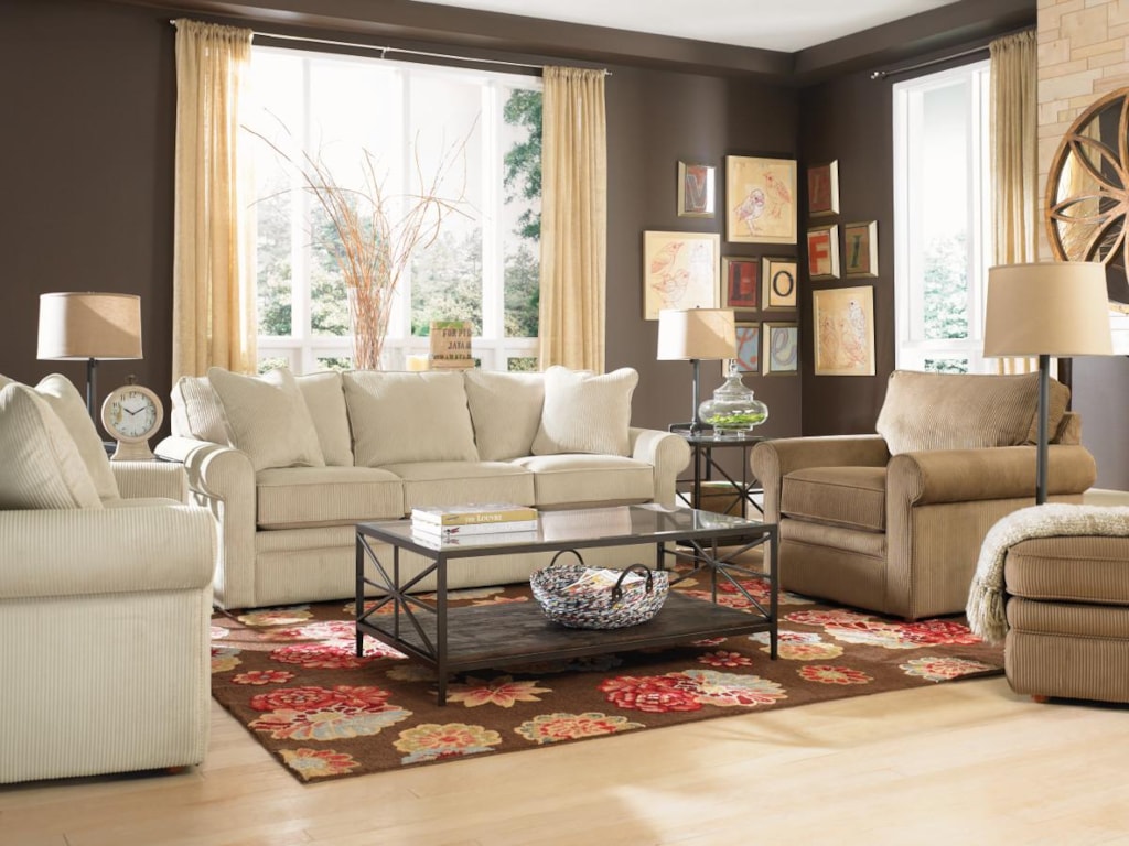 La Z Boy Collins Stationary Living Room Group Reid S Furniture La Z Boy Collinsstationary Living Room Group