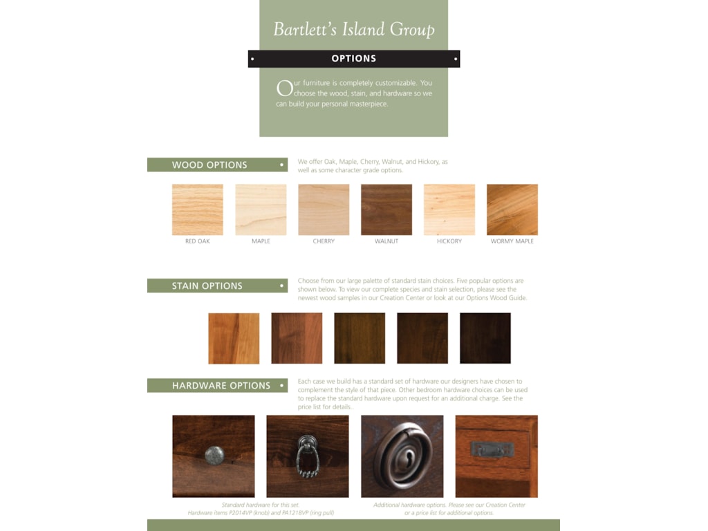Palettes by Winesburg Bartletts IslandQueen Panel Bed