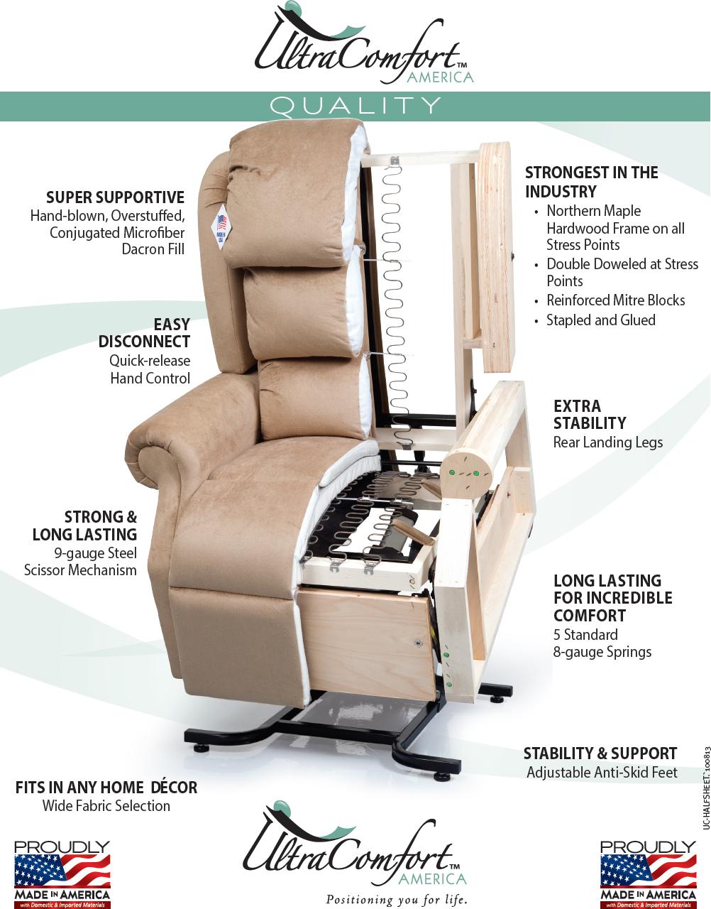 Ultracomfort Montage Uc542 Lar Large Lift Recliner Pilgrim Furniture City Lift Chairs