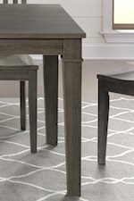 Standard height table top and leg detail