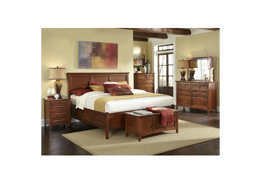 Westlake California King Storage Bedroom Group by AAmerica at Mueller Furniture