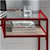 Acme Furniture Yasin Industrial Desk with Clear Glass Top