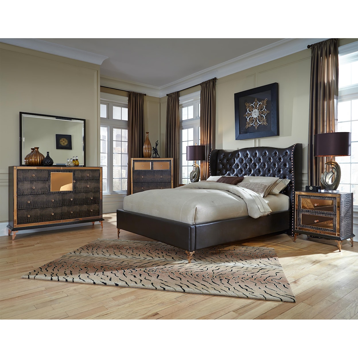 Michael Amini Hollywood Loft King Bedroom Group