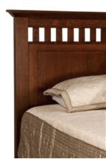 Headboard with Soft Panel Detail and Small Slats