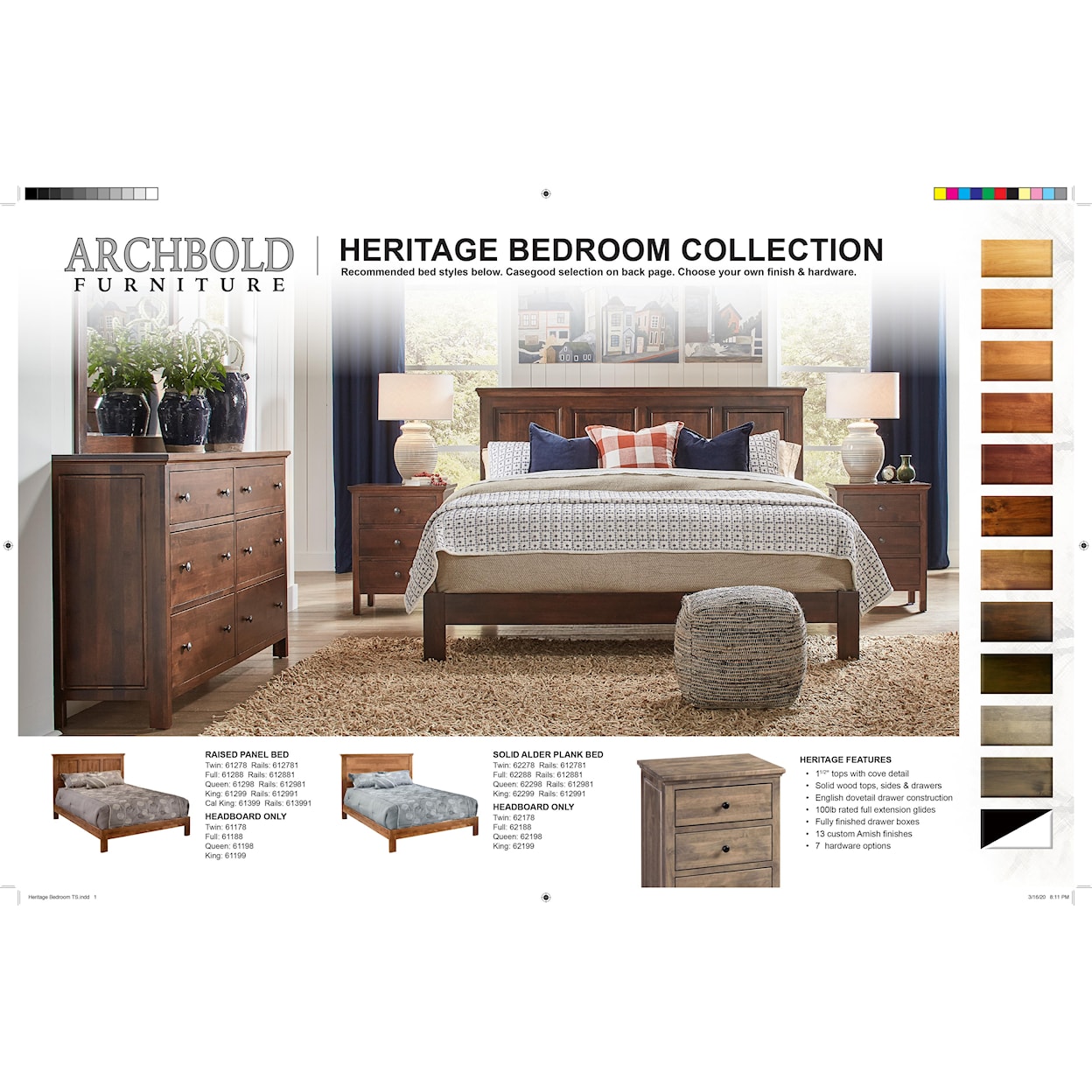 Archbold Furniture Beds Elevated Storage Bed Bedroom Group
