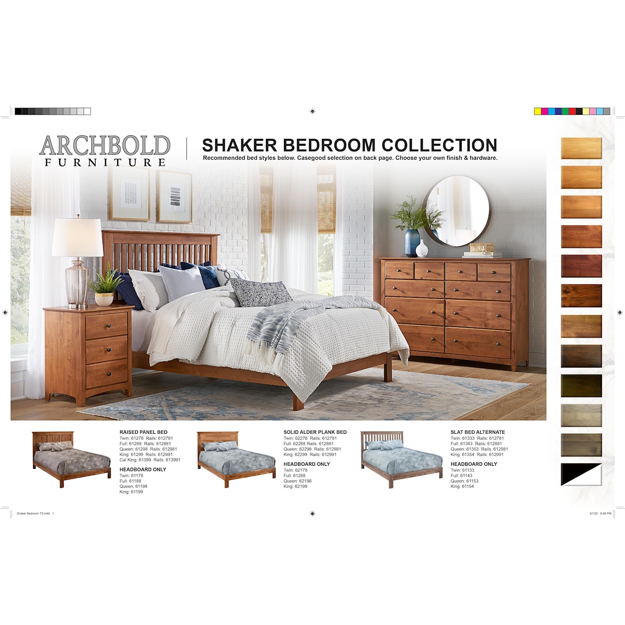Archbold Furniture DO NOT USE - Shaker Queen Slat Bed