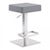 Armen Living Kaylee Contemporary Swivel Barstool in Grey Faux Leather